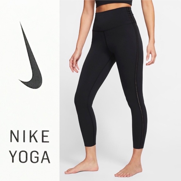 NIKE YOGA LUXE LEGGINGS BLACK 7/8 LEGGING WORKOUT S NWT - Picture 5 of 16